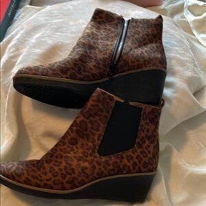 Leopard Print Ankle Boots